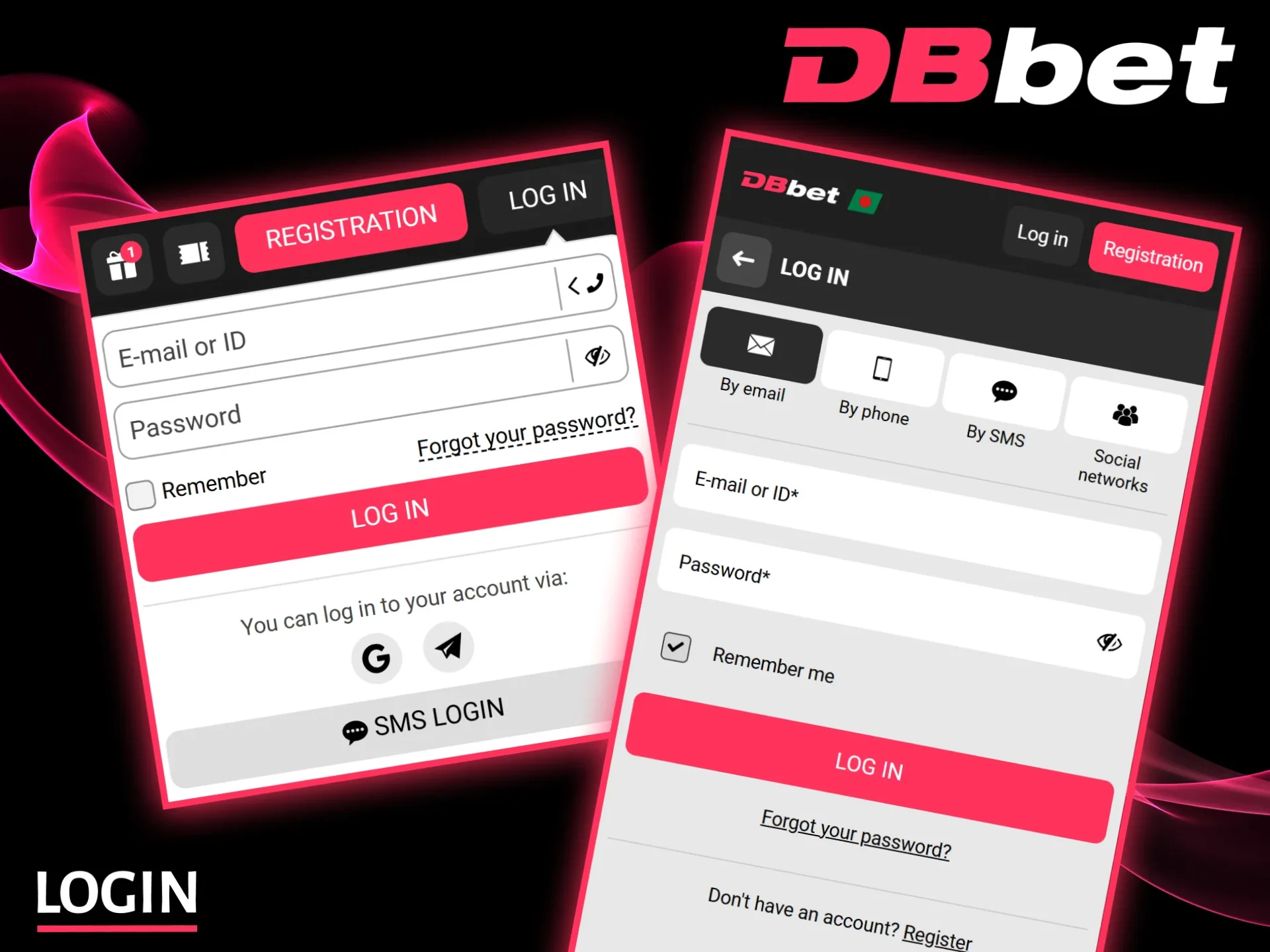 Log in to your account via the DBbet login page to manage your bets and balance.